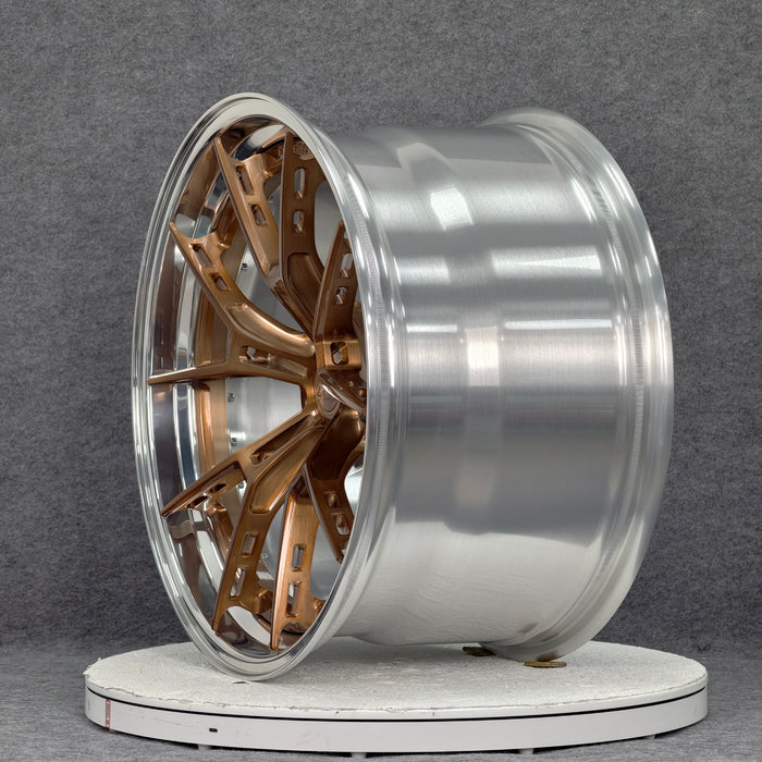 AWS2 for BMW M2/M3/M4 20x10 Inch +12 Offset Forged Wheels Polished & Brushed Bronze