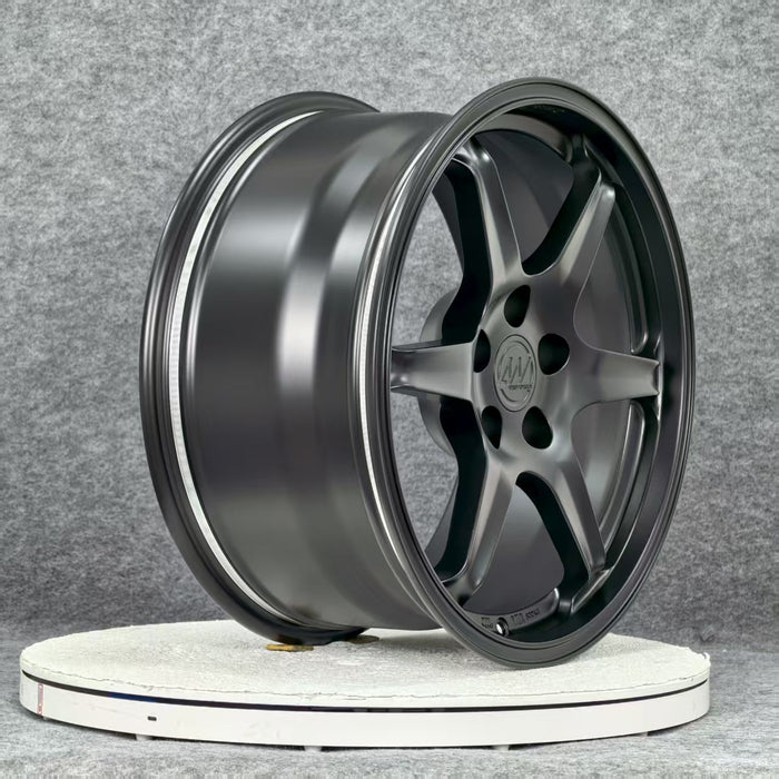AWJ6 for Tesla Model 3/Y 18x8.5 Inch +35 Offset Forged Wheels Satin Black