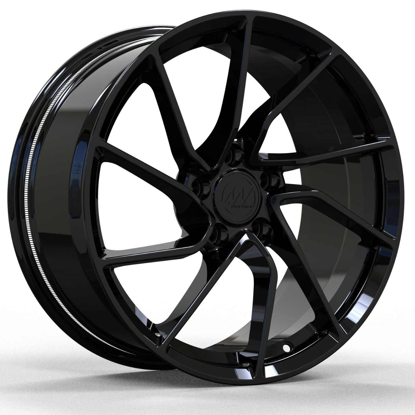 AW17 for Tesla Model 3/Y 18x8.5 Inch +35 Offset Forged Wheels Gloss Black