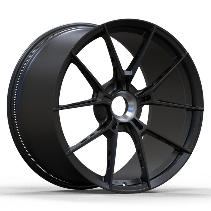 AWS for Porsche 911 (992) 20x9.5 Inch +37 Offset Forged Wheels Satin Black