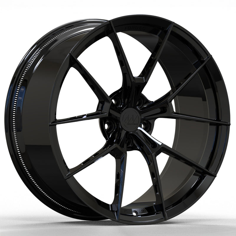 AWS for BMW M5 20x9.5 Inch +22 Offset Forged Wheels Gloss Black