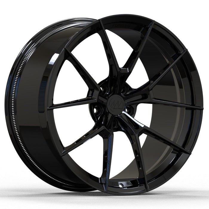 AWS for Tesla Model S/X 21x10.5 Inch +33 Offset Forged Wheels Gloss Black