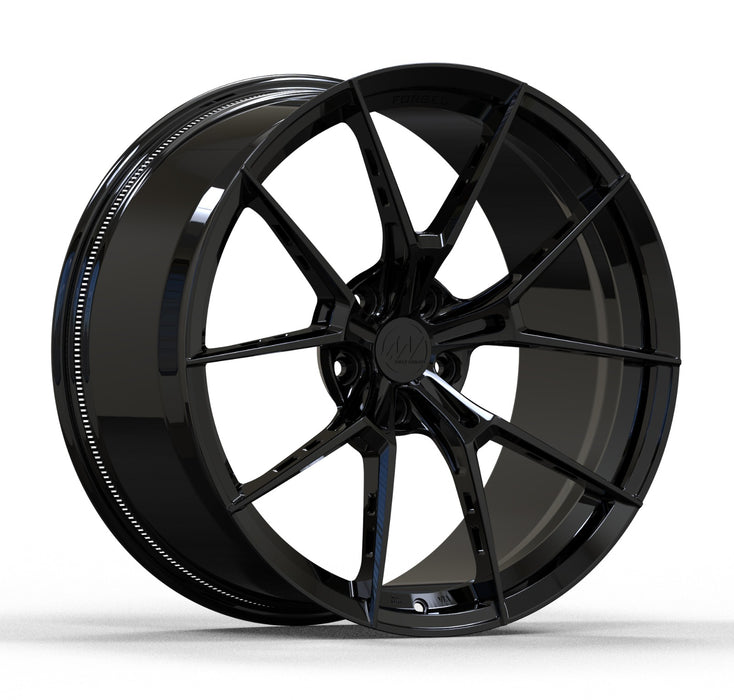 AWS for Tesla Model S/X 21x10.5 Inch +33 Offset Forged Wheels Gloss Black