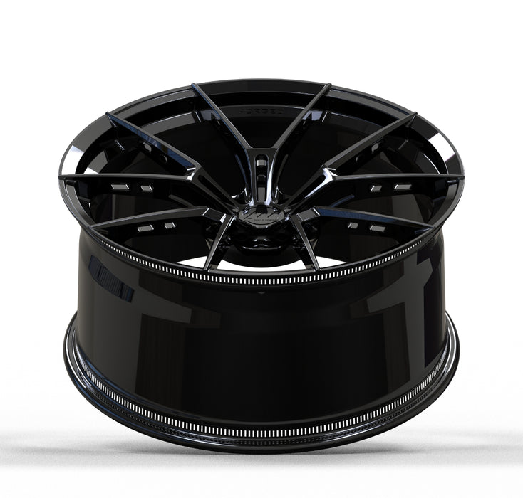 AWS for Tesla Model S/X 21x10.5 Inch +33 Offset Forged Wheels Gloss Black