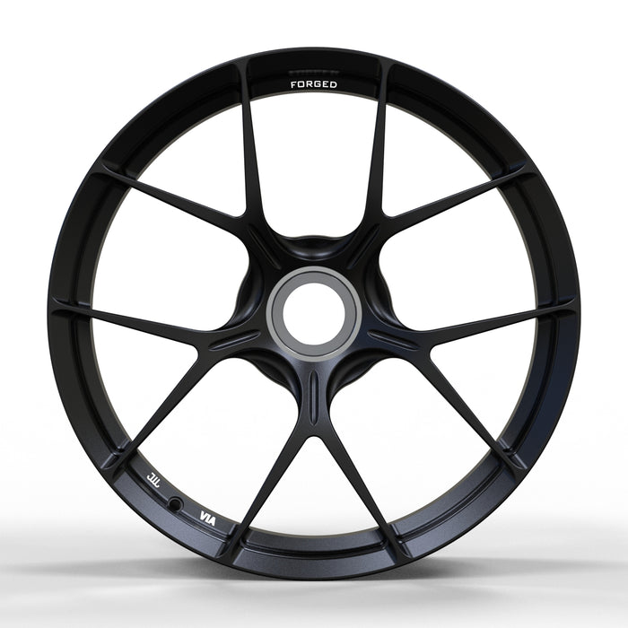 AWZZ for Porsche 911 (992) 20x9.5 Inch +37 Offset Forged Wheels Satin Black