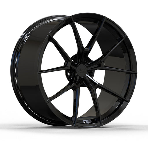 AWS for Tesla Model S/X 22x11 Inch +38 Offset Forged Wheels Gloss Black