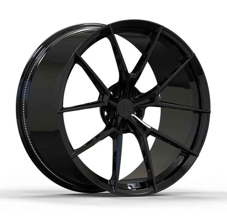 AWS for Tesla Model S/X 22x9.5 Inch +22 Offset Forged Wheels Gloss Black