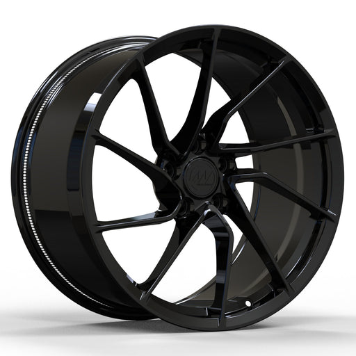 AW17 for Tesla Model S/X 21x9.5 Inch +35 Offset Forged Wheels Gloss Black