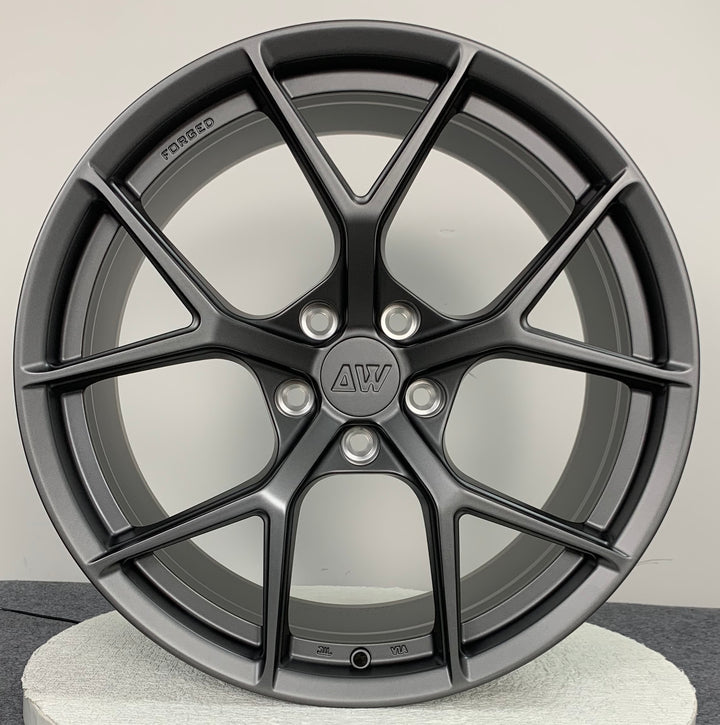 AW01 for Tesla Model 3/Y 19x9.5 Inch +35 Offset Forged Wheels Satin Gunmetal