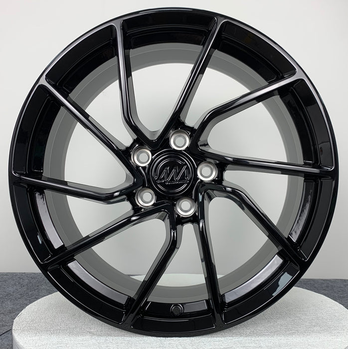 AW17 for Tesla Model 3/Y 19x9.5 Inch +35 Offset Forged Wheels Gloss Black