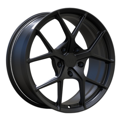 AW01 Satin Black wheel render transparent background