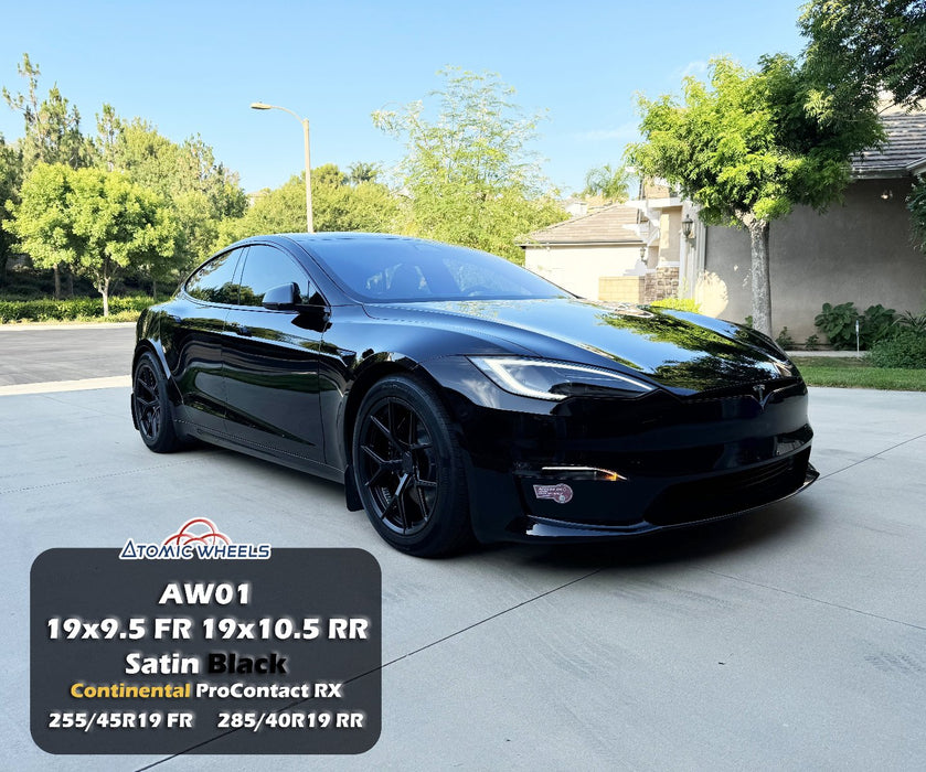 AW01 for Tesla Model S 20x9.5" +35 Satin Black