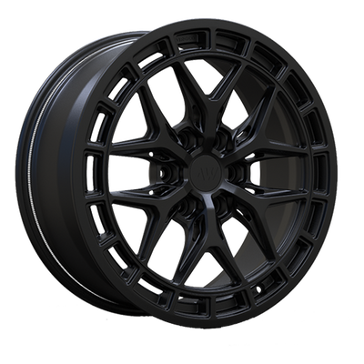 AW09 Satin Black Hummer EV wheel cutout