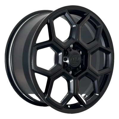 AW13 Satin Black wheel render clean transparent background