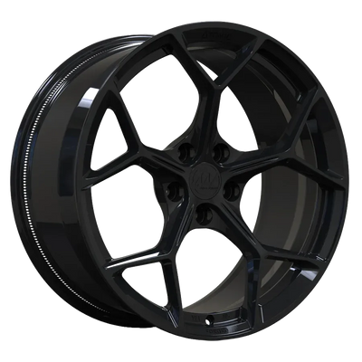 AW14 Gloss Black forged wheel transparent render