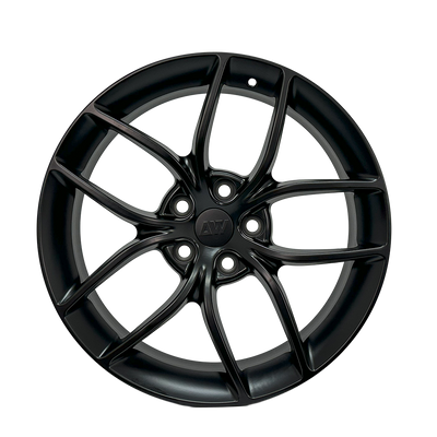 AW21 Satin Black wheel specification render