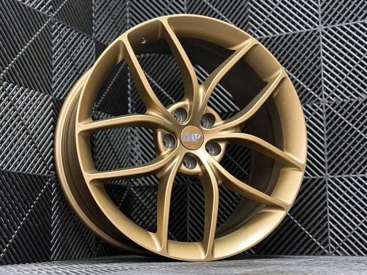 AW21 for Tesla Model 3/Y 20x9.5 Inch +35 Offset Flow Form Wheels Satin Bronze