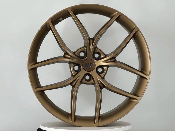 AW21 for Tesla Model 3/Y 20x9.5 Inch +35 Offset Flow Form Wheels Satin Bronze