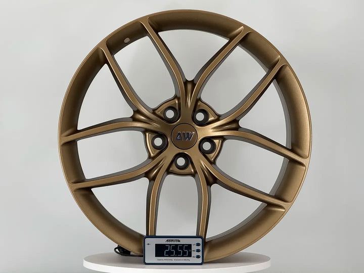 AW21 for Tesla Model 3/Y 20x9.5 Inch +35 Offset Flow Form Wheels Satin Bronze