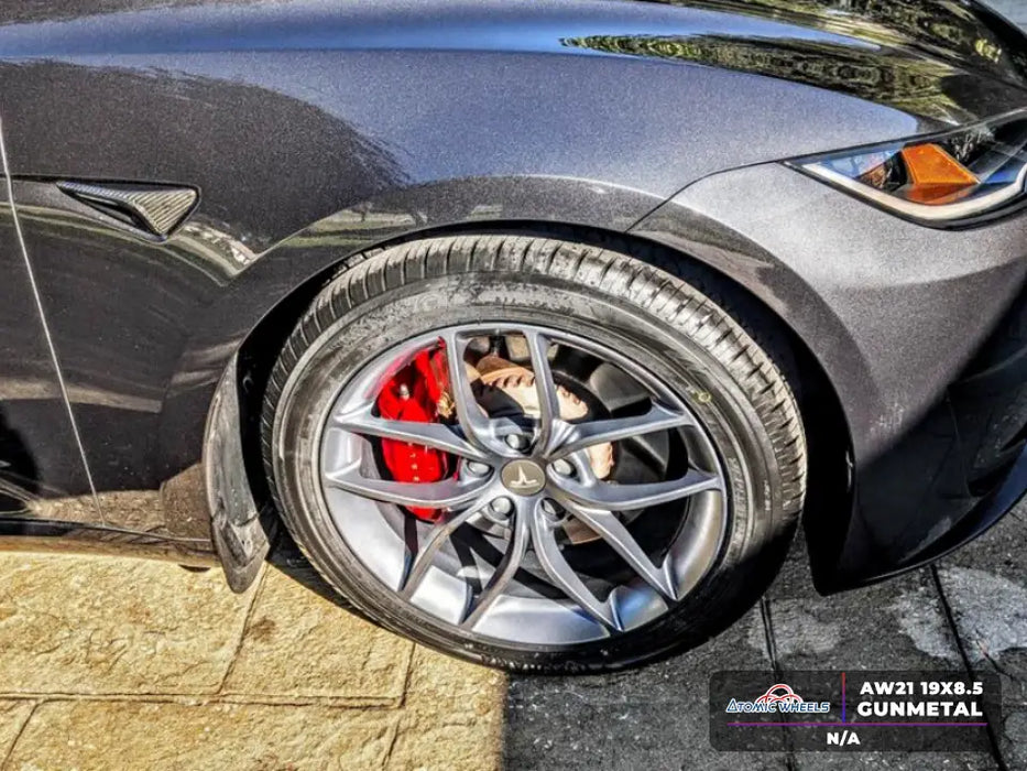 AW21 for Tesla Model 3/Y 19x8.5 Inch +35 Offset Flow Form Wheels Gunmetal