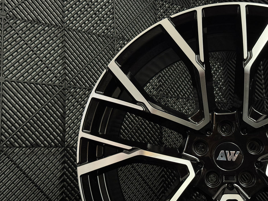 AW34 for BMW X5/X6 22x9.5 Inch +37 Offset Flow Form Wheels Gloss Black Machine Face