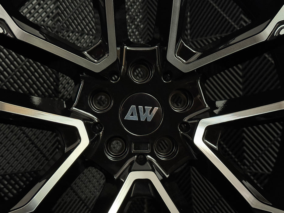 AW34 for BMW X5/X6 22x9.5 Inch +37 Offset Flow Form Wheels Gloss Black Machine Face