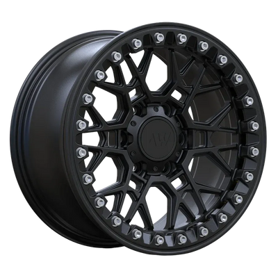 AWB3 satin black forged wheel render