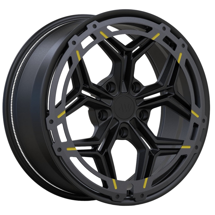 AWR1 forged wheel for Rivian, transparent background
