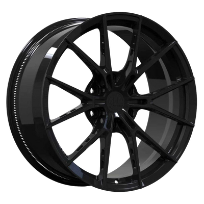 AWS Gloss Black forged wheel render for Tesla Cybertruck