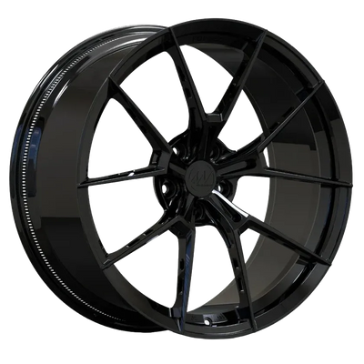 AWS Gloss Black forged wheel transparent render