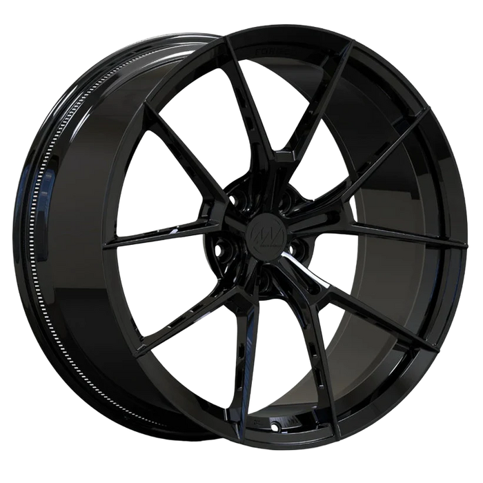 AWS Gloss Black forged wheel render