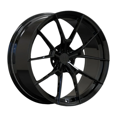 AWS Gloss Black wheel render — C8 spec background