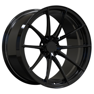 AWX Gloss Black forged wheel specification render