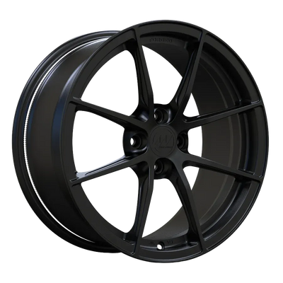 AWX forged wheel render in satin black