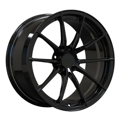 AWX forged wheel render in satin black