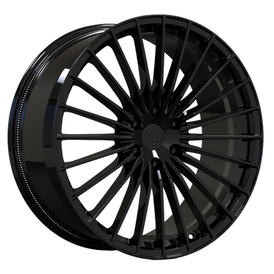 AWX1 forged wheel render in satin black