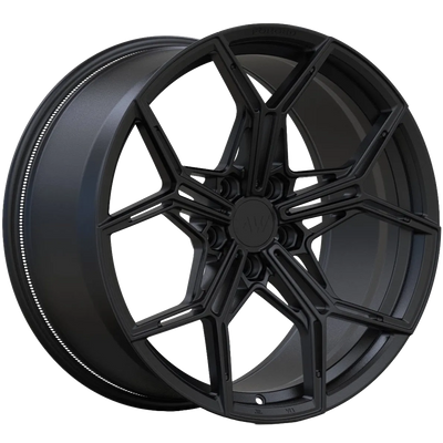 AWZ1 Satin Black forged wheel render