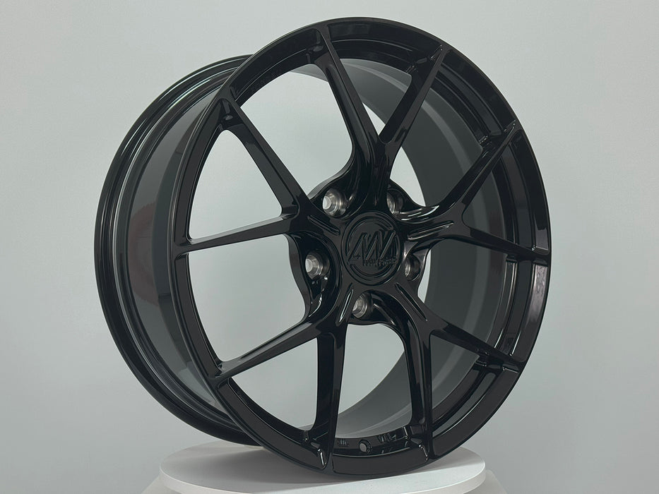 AWZZ for Rivian R1T/R1S 20x8.5 Inch +45 Offset Forged Wheels Gloss Black