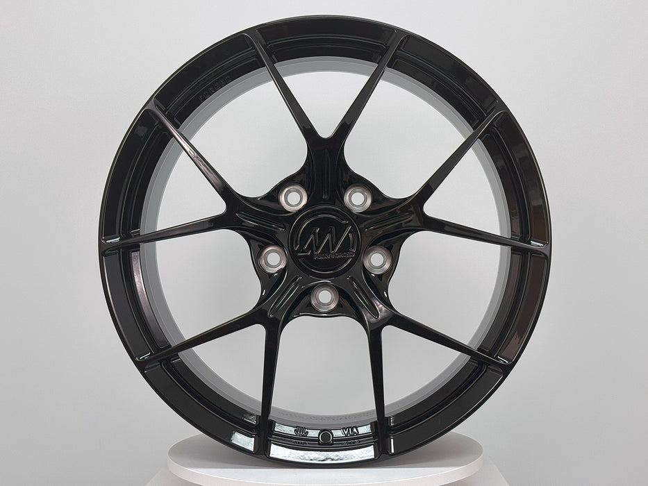 AWZZ for Rivian R1T/R1S 20x8.5 Inch +45 Offset Forged Wheels Gloss Black