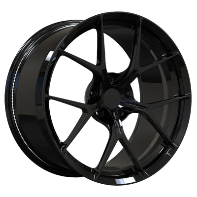 AWZZ forged wheel render in gloss black