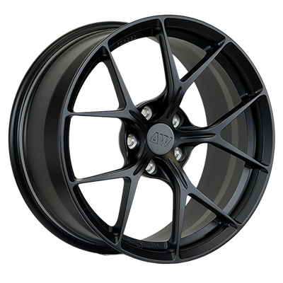 AWZZ Gloss Black forged wheel transparent specification render
