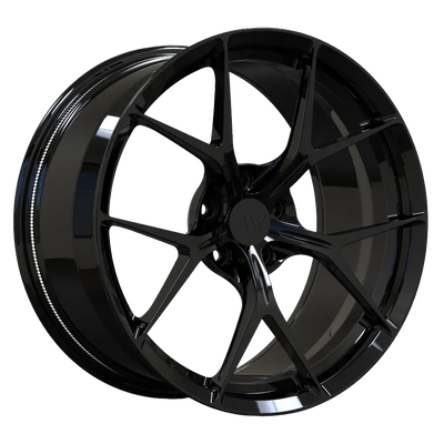 AWZZ Gloss Black forged wheel render