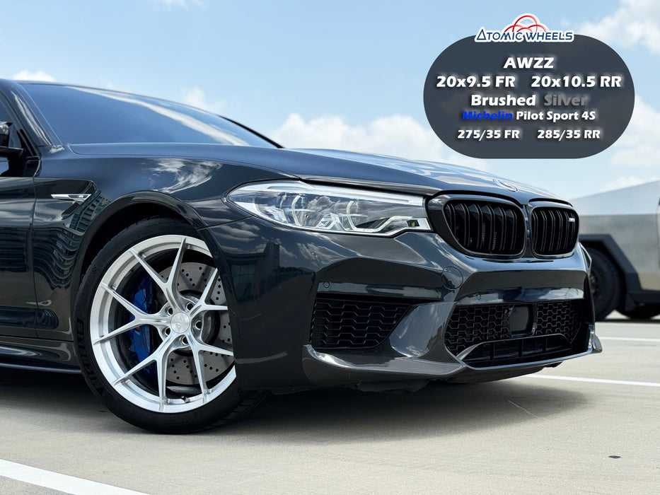 AWZZ for BMW M5 20x9.5" +22 Brushed Silver