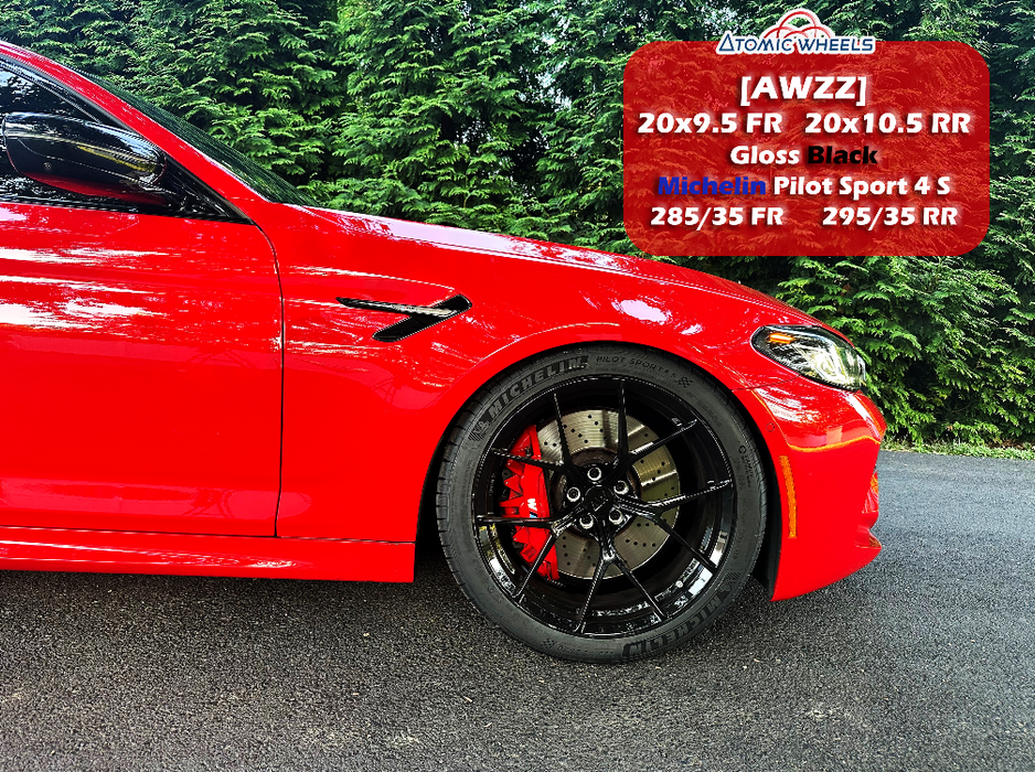 AWZZ for BMW M5 20x9.5" +22 Gloss Black