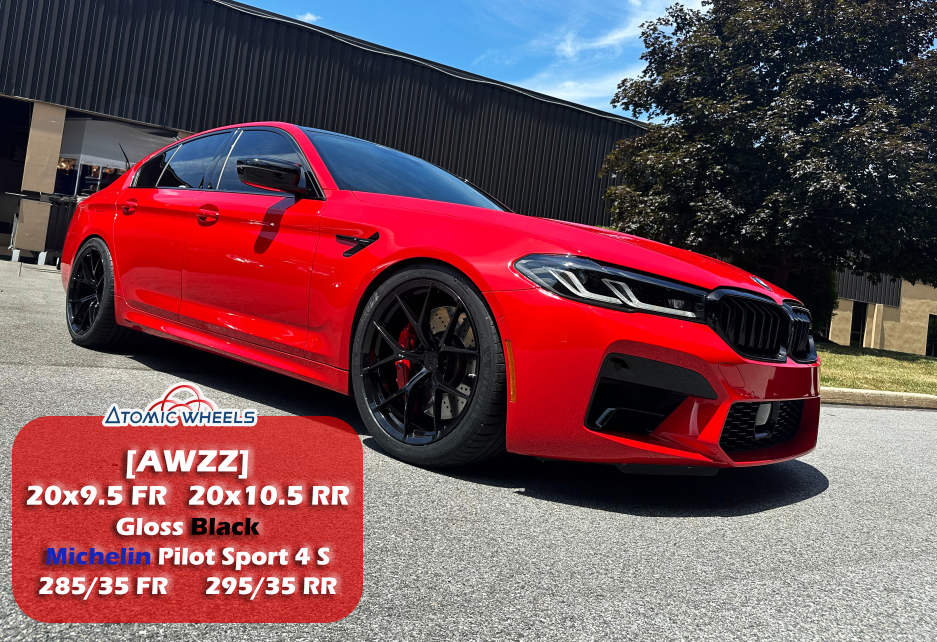 AWZZ for BMW M5 20x9.5" +22 Gloss Black