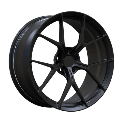 AWZZ Satin Black wheel render — IONIQ spec background