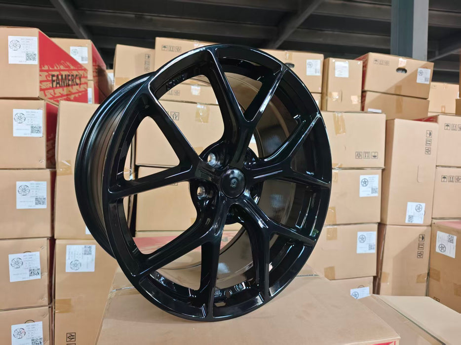 AWZZF 18x8.5 +35 Gloss Black real product photo 2