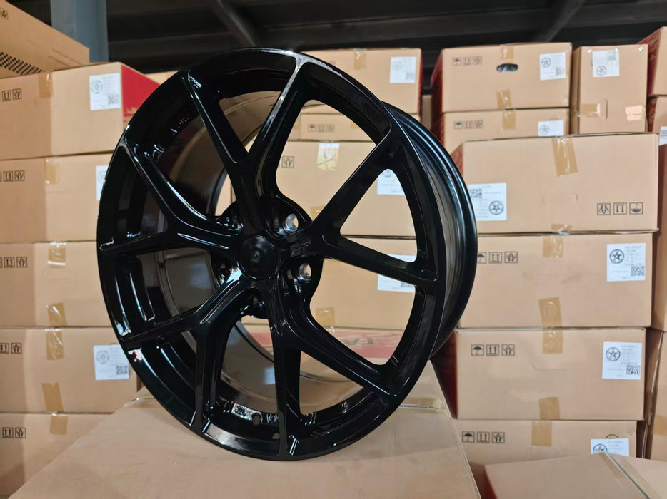 AWZZF 18x8.5 +35 Gloss Black real product photo 3