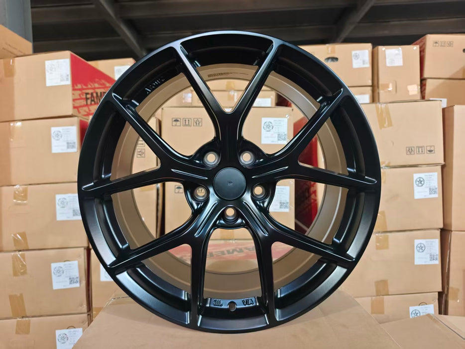 AWZZF 18x8.5 +35 Satin Black real product photo 1