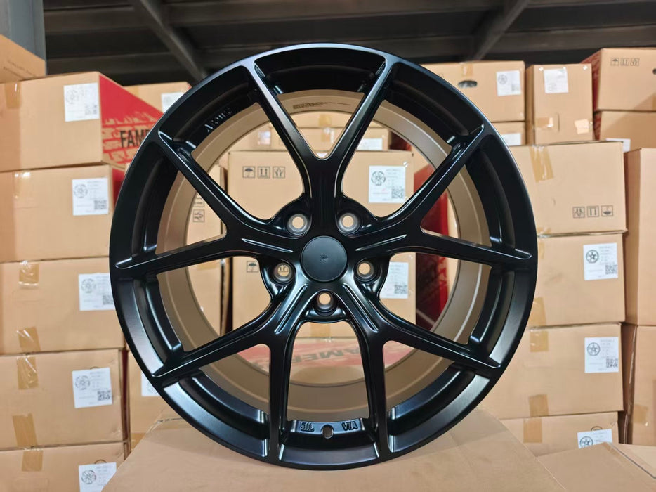 AWZZF 18x8.5 +35 Satin Black real product photo 1